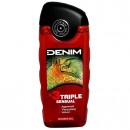 Denim Tribe Triple Sensual sprchový gel pro muže 250 ml